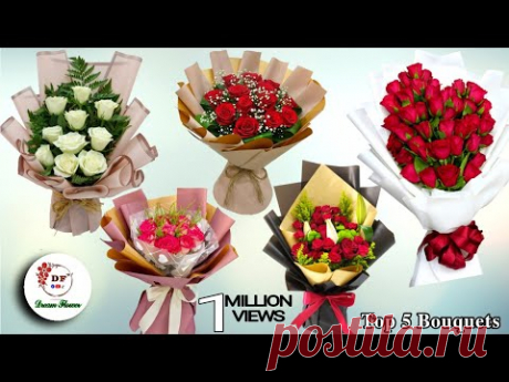 Top 5 Best Flower Bouquet | Flower Bouquet | Flower Wrapping Techniques | Flower Arrangement