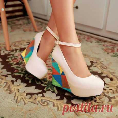 2 inch heel Picture - More Detailed Picture about free shipping 2014 new arrivals fashion sexy wedges high heels pumps for women PU leather sandals peep toe shoes for women HH853 Picture in Pumps from 906 shopping