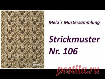 Strickmuster Nr. 106 - Muster in Reihen stricken / knitting pattern