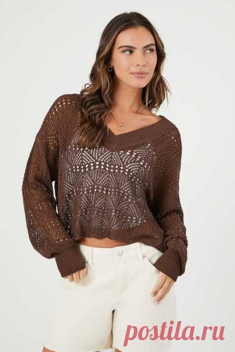 Запись на стене Ажурный джемпер Forever 21, схема узораРаппорт - 22 петли (плюс одна петля для симметрии) и 22 ряда.