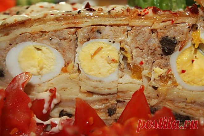 Курица, фаршированная блинами / Простые рецепты