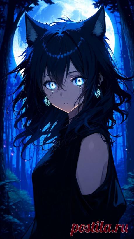 Волчица-колдунья под лунным светом: магия и тайна дремучего леса. Изображение из нейросети Qwen - Qwen Images примеры промтов - Форум ИИ о нейросетях - Yes Ai