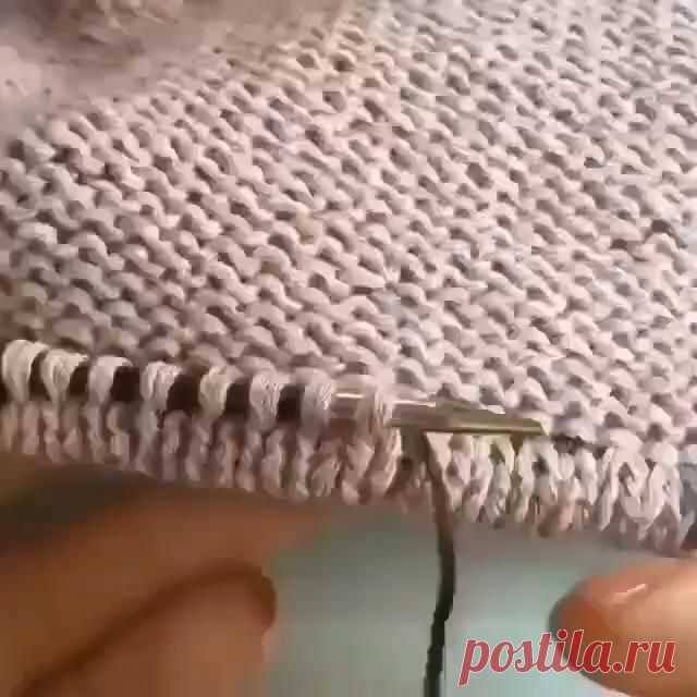 Sew bottom seam for knit pieces for clean bottom
