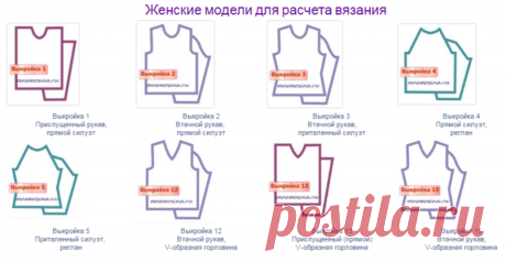Расчет выкройки вязания онлайн