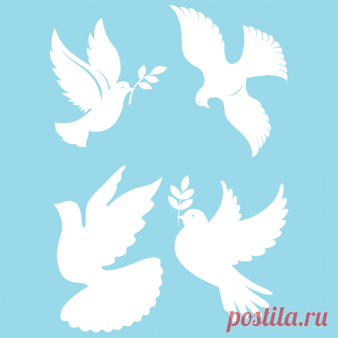 Вытынанки - Голуби мира