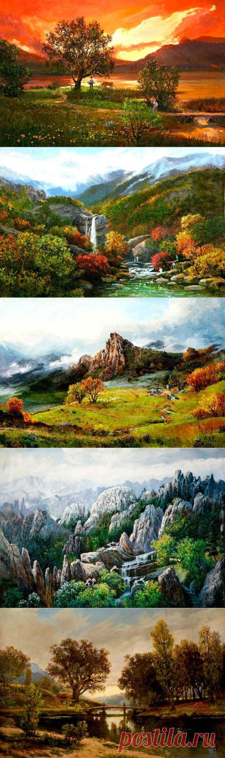 Пейзажи в живописи корейских художников | Современное искусство