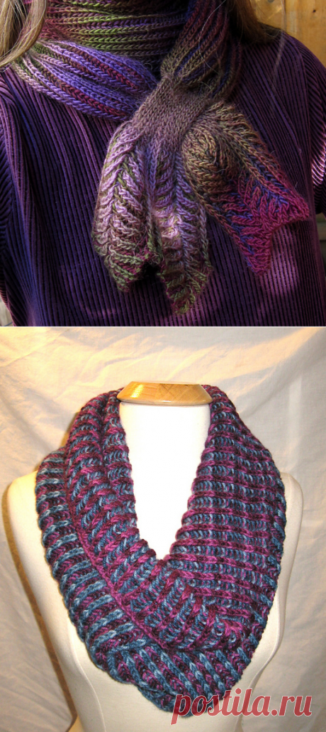 Шарф Rodekool в технике brioche knitting