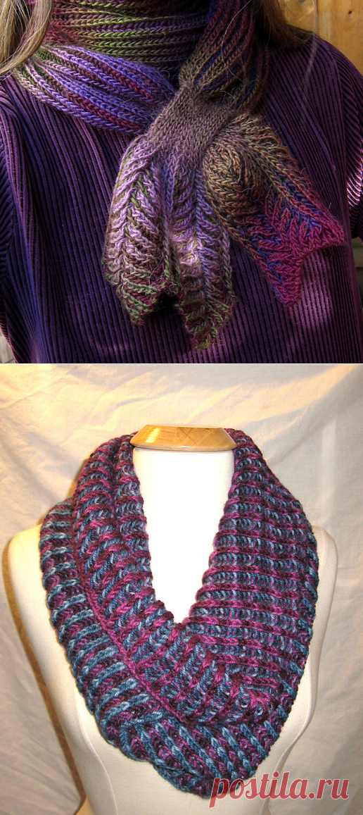 Шарф Rodekool в технике brioche knitting