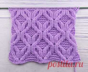 Красивый узор спицами