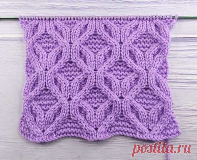 Красивый узор спицами