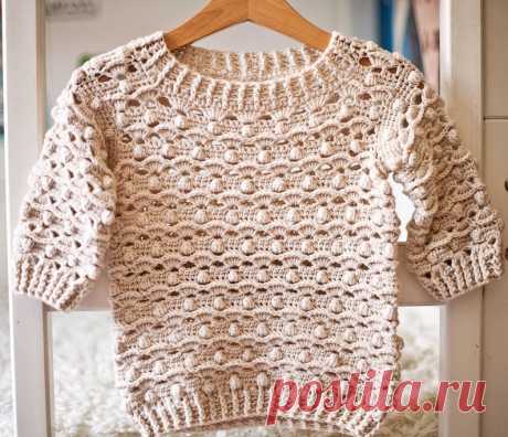 Вязание крючком узор волны и промашка свитер размеры ребенка до | Etsy