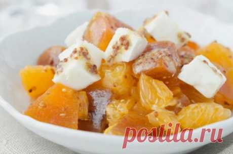 Салат с мандаринами и хурмой — Сад Заготовка