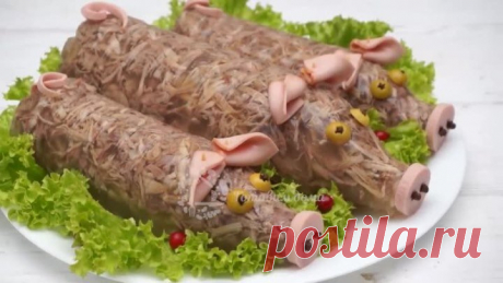 Холодец "Три поросенка" на Новый год! 🐷🐷🐷 Необычно, Красиво и Вкусно!