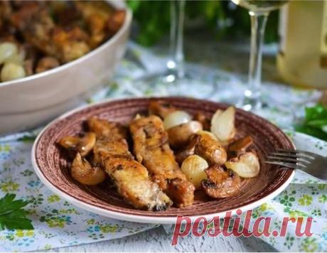 Скумбрия с грибами - рецепт приготовления с фото от Maggi.ru