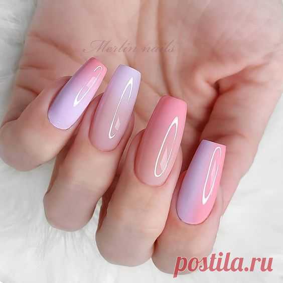 Нежный маникюр в пастельных тонах