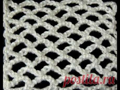 Crochet : Punto Red en forma Lineal