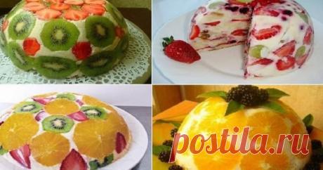 Желейный торт без выпечки