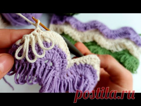 Super Easy Crochet Knitting Pattern - Bir cok yerde kullanabileceğiniz örgü modeline bayılacaksınız