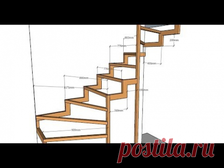 Урок Скетчап (SketchUp) по проектированию металлического каркаса или ломаного косоура.