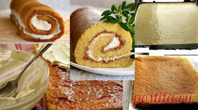Рецепт очень удачного бисквитного рулета. Действительно быстро и вкусно! Как в теплом, так и в холодном виде, не ломается, не сухой, вкусный…  Ингредиенты:  Стакан — 250 мл  Для бисквита:  1/4 ст. молока
 2 ст. л. сливочного масла
 100 г муки
 40 г крахмала
 1 ч. л. разрыхлителя (или 1 ч.л. соды без горки)
 2/3 ст. сахара
 1/4 ч. л. соли
 3 яйца