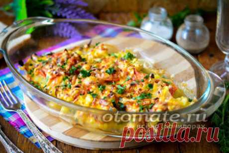 Рецепт курицы по-французски в духовке с картошкой и помидорами - пошаговый рецепт с фото
