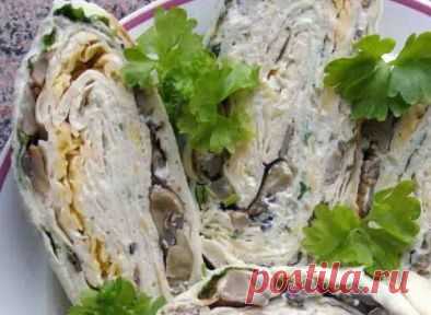 Праздничный рулет из лаваша