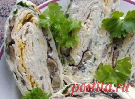 Праздничный рулет из лаваша