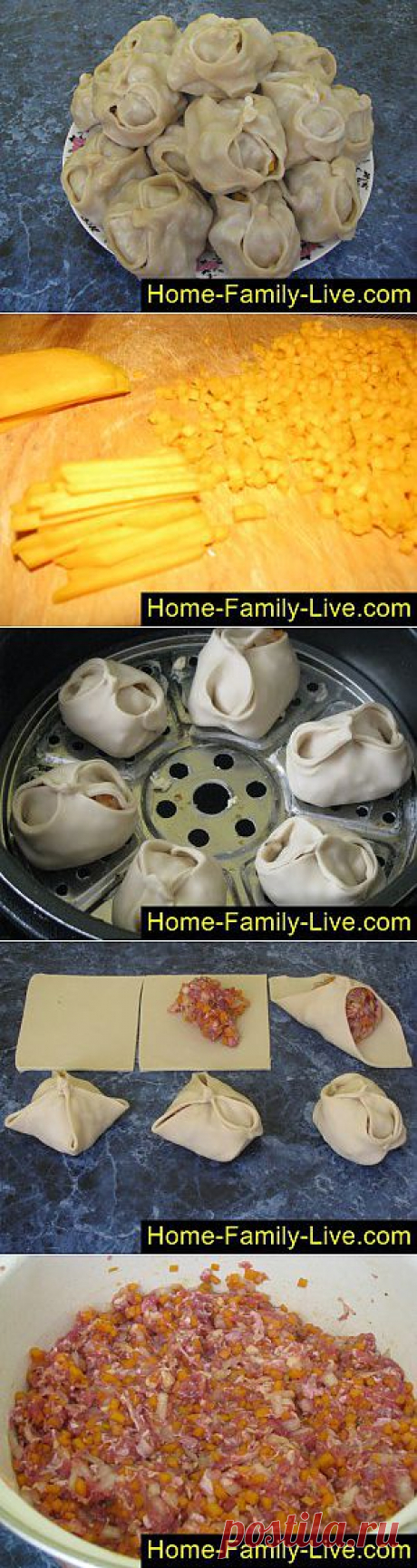 Кулинарные рецепты Манты с мясом и тыквой &amp;raquo; Кулинарные рецепты