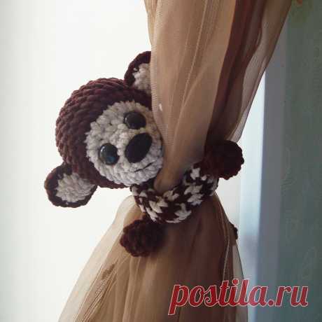 PDF Плюшевая обезьянка крючком. FREE crochet pattern; Аmigurumi animal patterns. Амигуруми схемы и описания на русском. Вязаные игрушки и поделки своими руками #amimore - Обезьяна из плюшевой пряжи, обезьянка, мартышка.