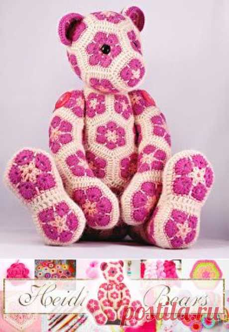 Heidi Bears: African Flower Pentagon Tutorial................офиц. блог автора