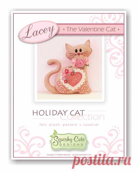 Cat Stuffed Animal Pattern Felt Plushie от SquishyCuteDesigns
