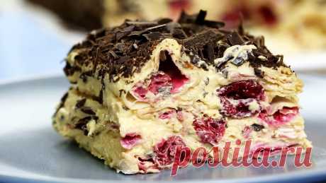 Торт без ВЫПЕЧКИ «ВИШНЕВОЕ БЛАЖЕНСТВО» 15 минут и готово! НЕВОЗМОЖНО вкусный ТОРТ и без печенья 15 минут и готово! Невозможно вкусный ТОРТ без ВЫПЕЧКИ «Вишневое блаженство». Сегодня мне нетерпиться поделиться с вами необычайно вкусным, очень сочным и таким нежным тортиком который готовиться буквально за 15 минут.