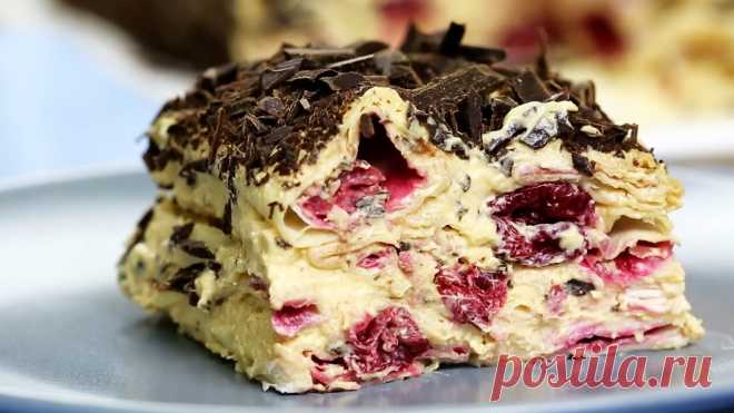 Торт без ВЫПЕЧКИ «ВИШНЕВОЕ БЛАЖЕНСТВО» 15 минут и готово! НЕВОЗМОЖНО вкусный ТОРТ и без печенья 15 минут и готово! Невозможно вкусный ТОРТ без ВЫПЕЧКИ «Вишневое блаженство». Сегодня мне нетерпиться поделиться с вами необычайно вкусным, очень сочным и таким нежным тортиком который готовиться буквально за 15 минут.