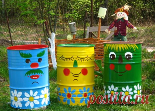 Бочки — для украшения сада — Делаем руками
