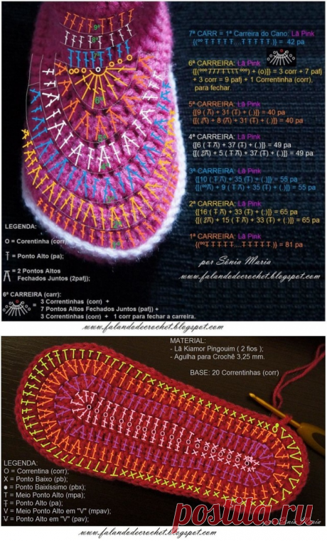 Схемы для тапочек