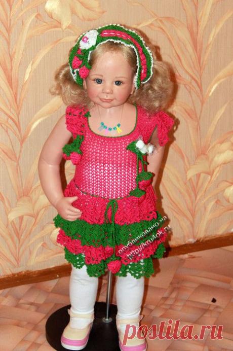 Детское платье Ягодка малинка — работа Ирины - вязание крючком на kru4ok.ru