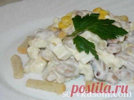 Салат &amp;#171;Емеля&amp;#187; с сухариками | рецепты с фото