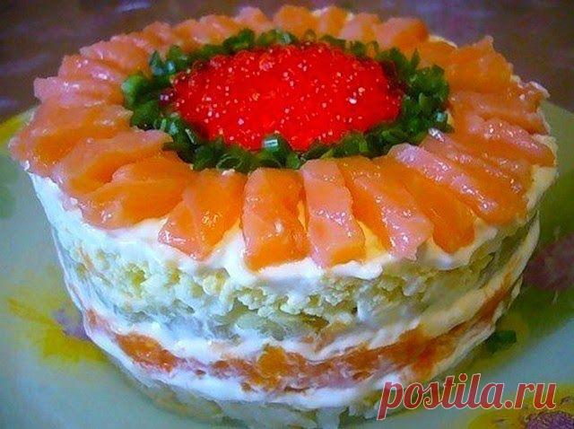 ЕГИПЕТСКИЙ ТОРТ. Сохраните себе обязательно!: Салат с семгой