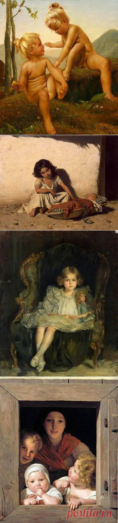 Детские сценки повседневной жизни. Художники Австрии.(подборка)