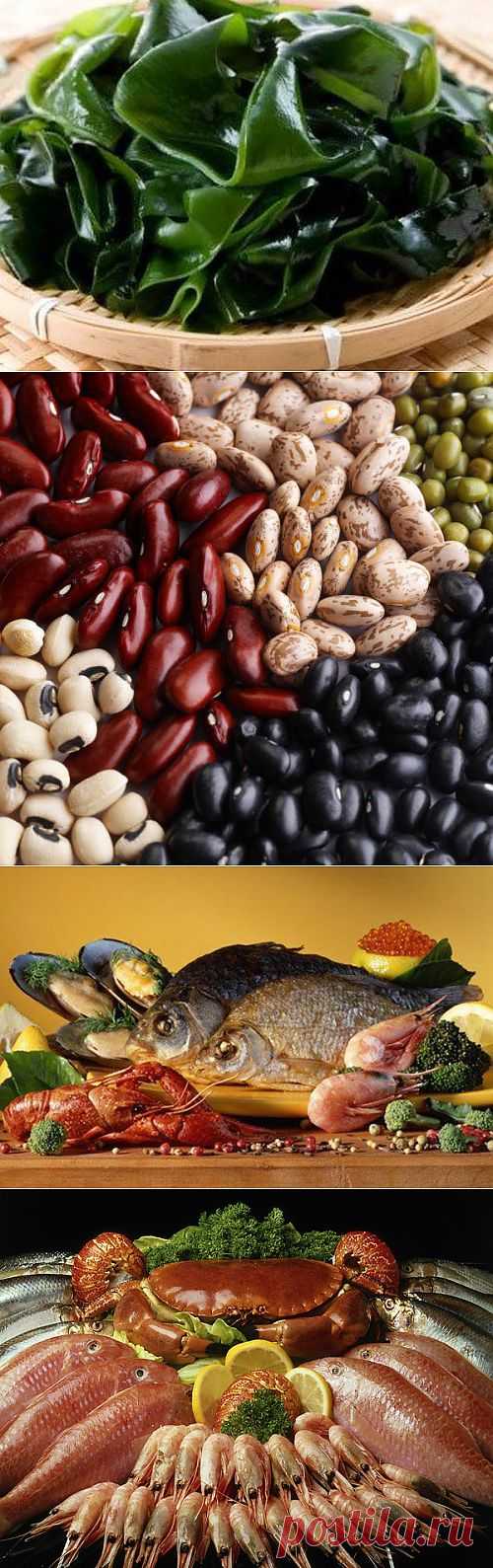 Продукты, богатые йодом.