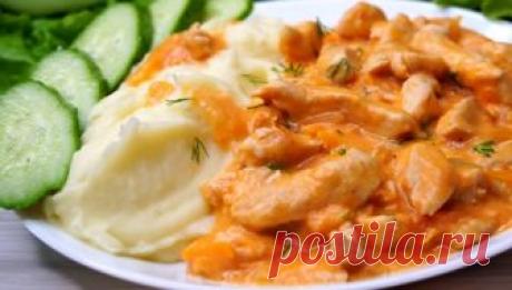 Бефстроганов из куриной грудки в томатном соусе: быстро и вкусно Предлагаю вам рецепт изумительного на вкус и быстрого в приготовлении блюда: бефстроганов из куриной грудки в томатном соусе. Всего несколько продуктов, 30 минут времени – и прекрасное мясное...