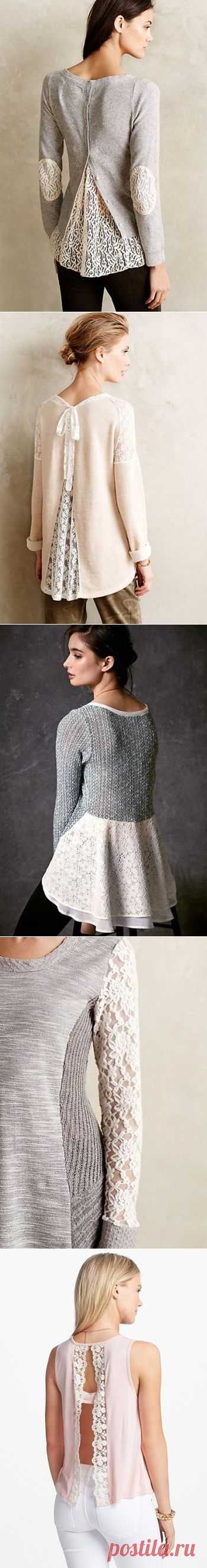 Ткань +Свитер + кружево