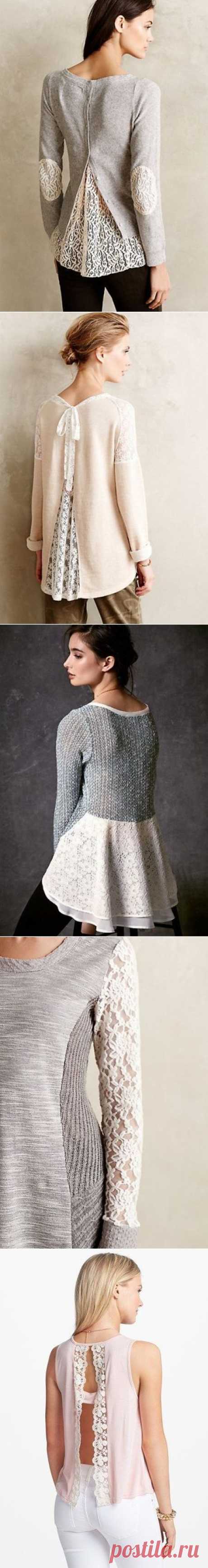 Ткань +Свитер + кружево