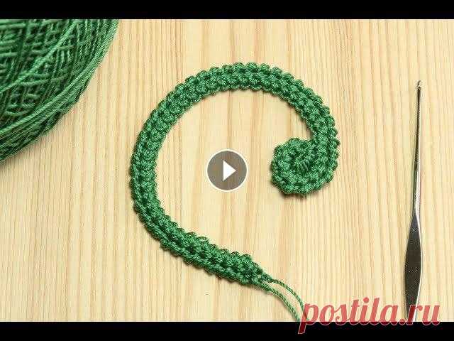 Вязание ПРАВОГО ЗАВИТКА на шнуре гусеничка - крючок для начинающих  Education crochet Мастер-класс для начинающих по вязанию крючком ПРАВОГО завитка на шнуре гусеничка с обвязкой " рачий шаг". Урок вязания шнура гусеничка - кр...