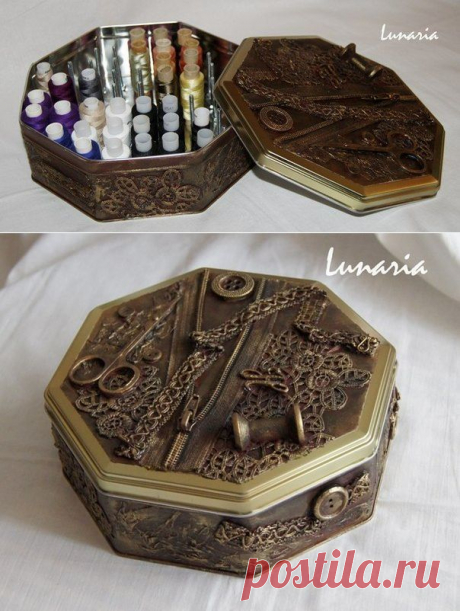 Шкатулка для ниток! Автор Наталья &quot;Lunaria&quot;. Подробно по ссылке. - Декупаж - Рукоделие и творчество - Каталог статей - Рукоделие-мое хобби