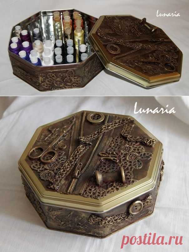 Шкатулка для ниток! Автор Наталья "Lunaria". Подробно по ссылке. - Декупаж - Рукоделие и творчество - Каталог статей - Рукоделие-мое хобби