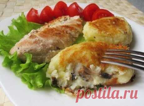 КАРТОФЕЛЬНЫЕ ЗРАЗЫ С ГРИБАМИ