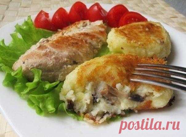 КАРТОФЕЛЬНЫЕ ЗРАЗЫ С ГРИБАМИ