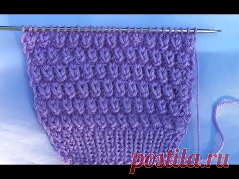 №121 Необыкновенный узор спицами КАПЕЛЬКИ   Фантастический объем и мягкость - YouTube