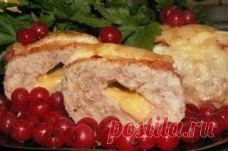Котлетки из индейки, фаршированные сыром,